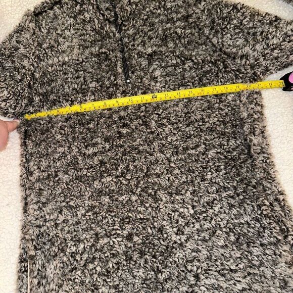 Original Weatherproof Gray Sherpa Cozy Quarter Zip Sweater Small EUC - Picture 9 of 11